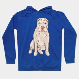 Adorable Shar Pei Gemma Sitting Hoodie